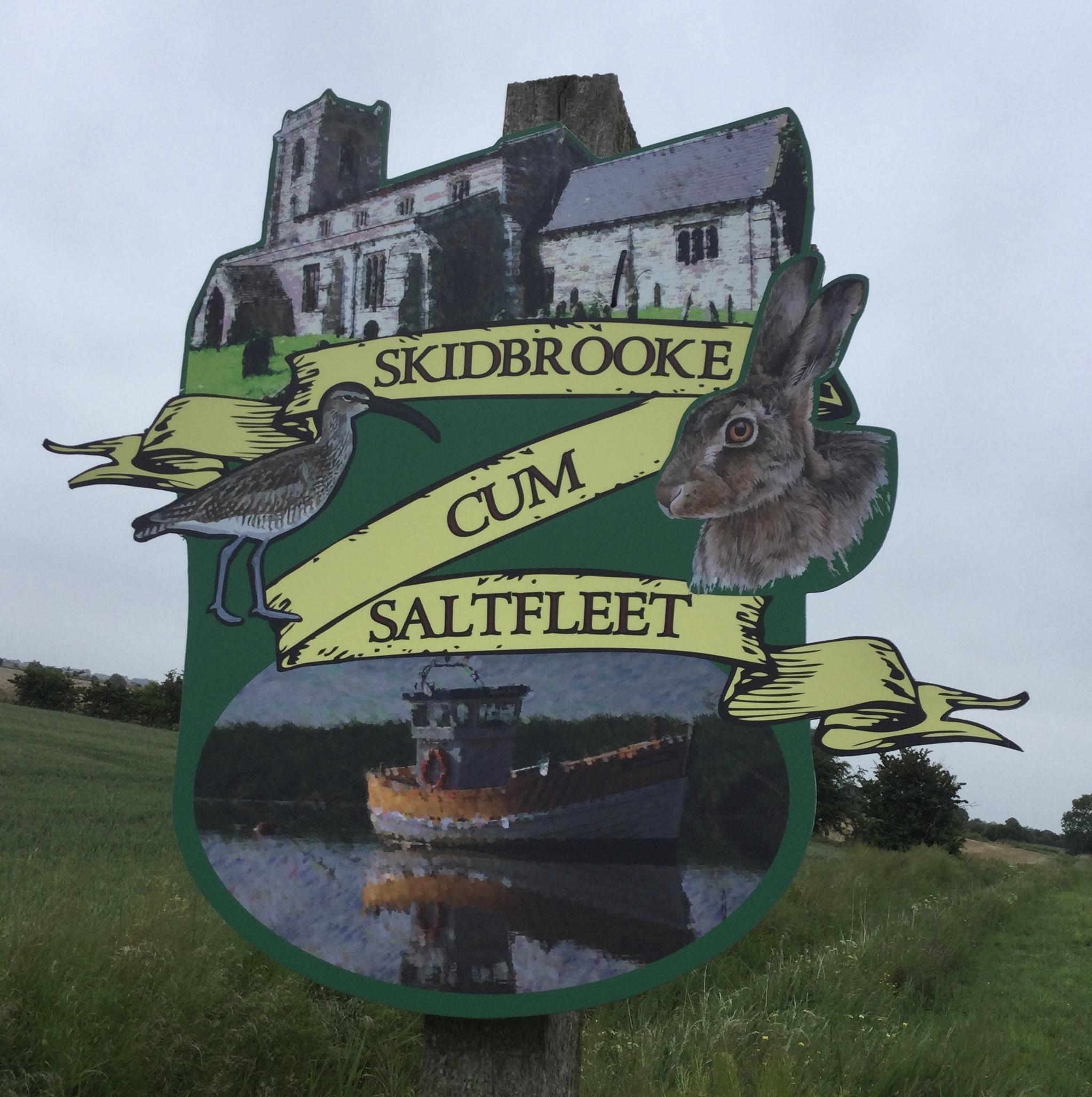 z-Skidbrooke cum Saltfleet welcome sign